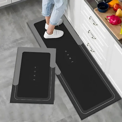 Mivoza non-slip absorbent kitchen and bath floor mat with textured surface for safety and comfort in home and garden spaces.