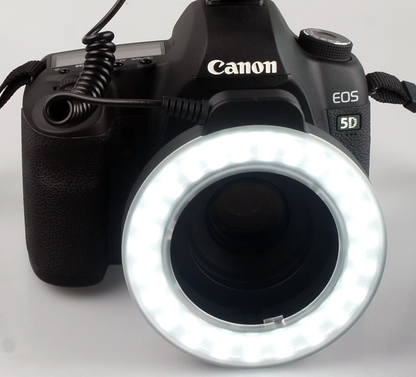 Belro universal reflective ringlight for camera, electronics accessory, showing the circular LED light with adjustable stand.