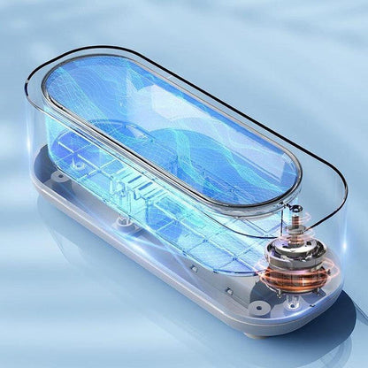 Belro portable ultrasonic jewelry cleaner with stainless steel basin and digital control panel for effective cleaning.