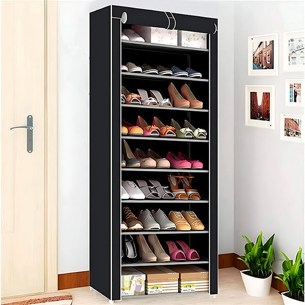 Belro space-saving shoe rack for footwear storage, featuring multiple tiers and compact design for organized shoes.