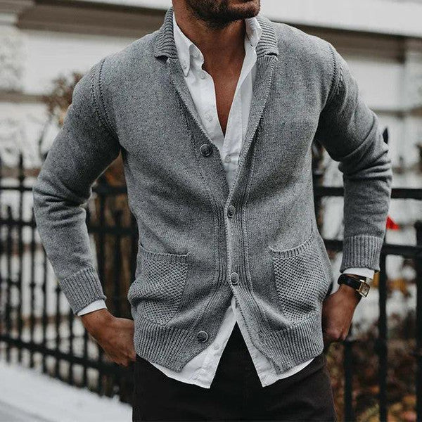Belro automotive plain cardigan with front pockets, featuring a simple design and soft fabric, suitable for casual wear.