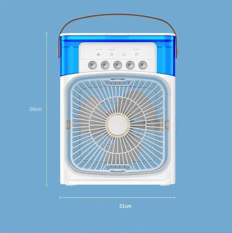 Belro mini air conditioner for home and garden outdoor use, compact cooling unit with adjustable vents and control panel.