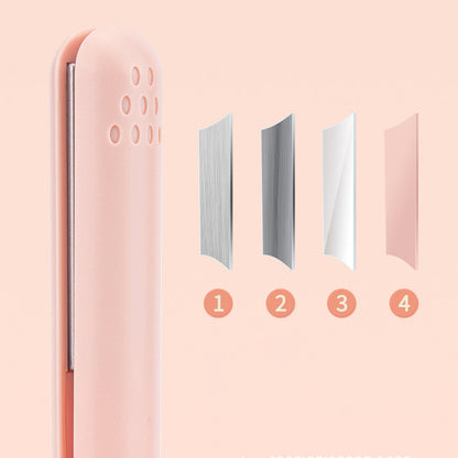 Belro 2-in-1 hair styler for curling and straightening, with a sleek design and ceramic heat plates for versatile hair styling.