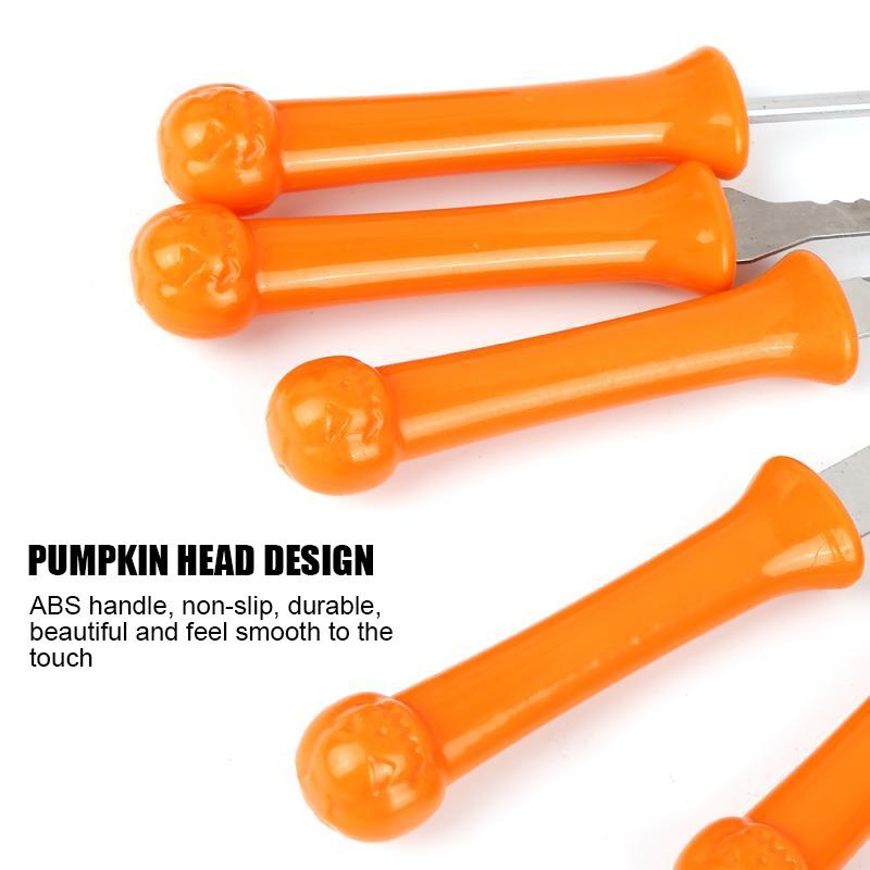 Belro stainless steel pumpkin cutting set with automotive-style tools for precise and efficient pumpkin carving.