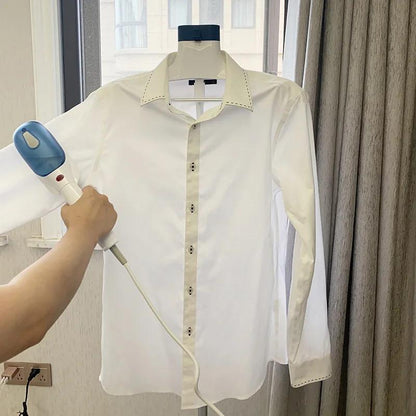 Belro Portable Steam Steamer for men's clothing, compact design with water tank, ideal for quick fabric steaming and wrinkle removal.
