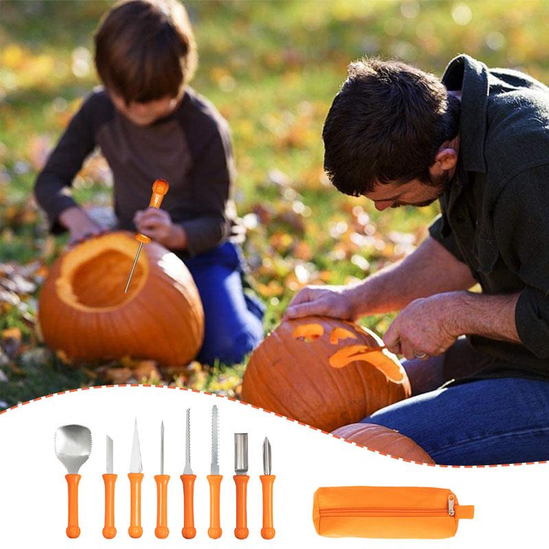 Belro pumpkin cutting set with stainless steel tools designed for precise automotive pumpkin component removal or installation.