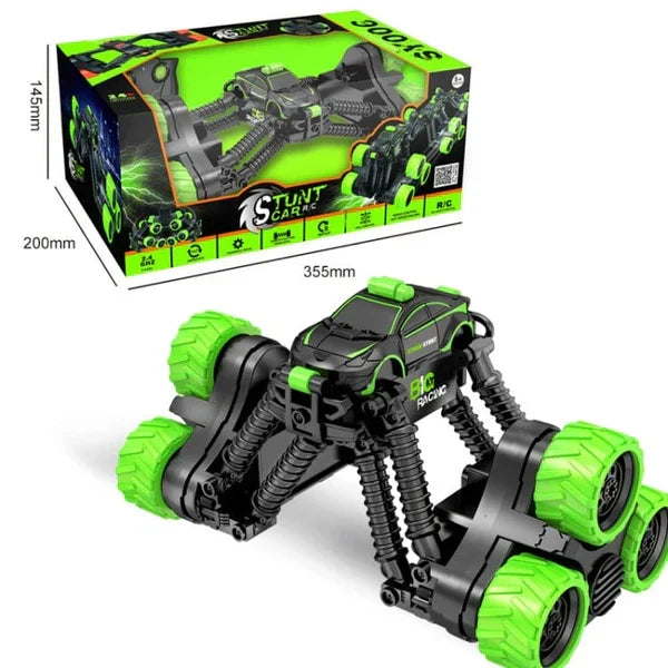 Kids Belro high-speed RC car toy with 360-degree rotating remote control, featuring vibrant colors and automotive design.