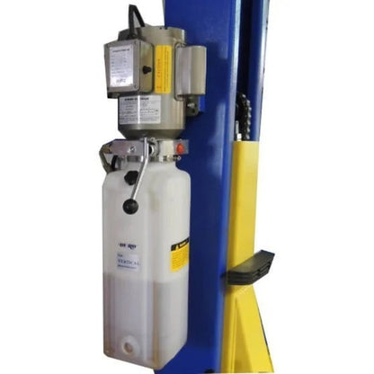 Casavibeo 9,000 lb 2-post clear floor car lift, symmetric design, with visible lifting arms and sturdy steel construction.