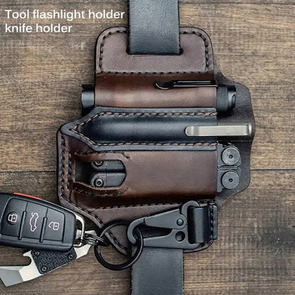 Belro tactical multi-tool belt leather bag with multiple compartments, designed for durability and versatile carrying.