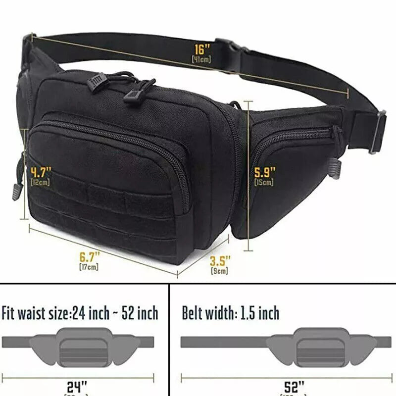 Belro tactical waist pack with concealed carry fanny pack holster, designed for discreet gun storage and hands-free convenience.