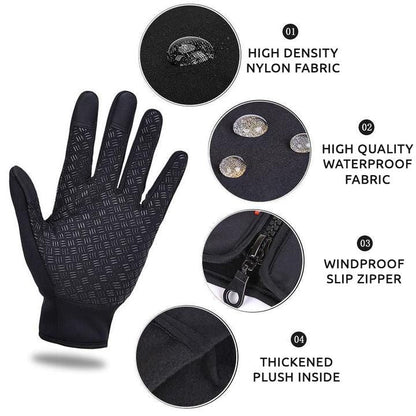 Belro unisex thermal gloves with touch screen fingertips, winter accessories designed for cold weather and mobile device use