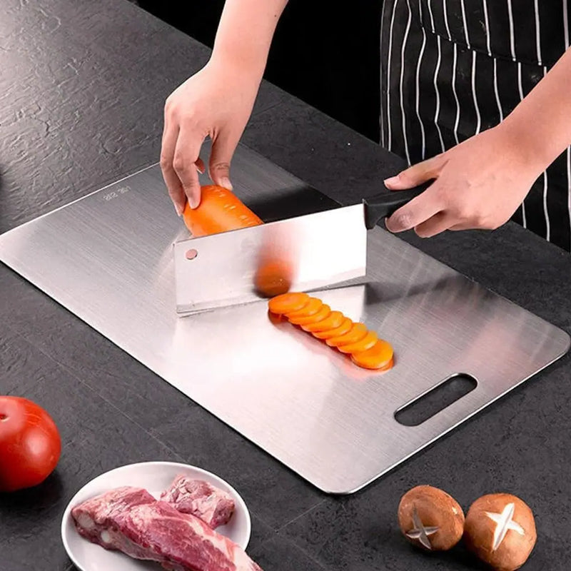 Belro titanium kitchen chopping board with stainless steel surface, antibacterial, mildew-proof for kitchen and dough kneading.