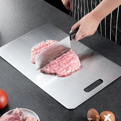 Belro titanium kitchen chopping board with thick stainless steel surface, antibacterial and mildew-proof for cooking and kneading dough.
