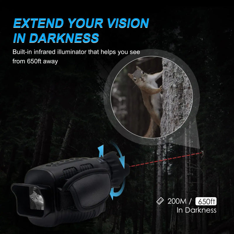 Belro night vision monocular with digital display, compact design, and ergonomic grip for enhanced nighttime viewing.