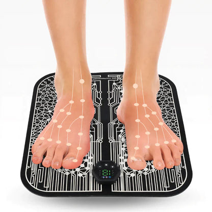 Belro rechargeable heated foot massager with control panel, designed for soothing foot relaxation and pain relief.