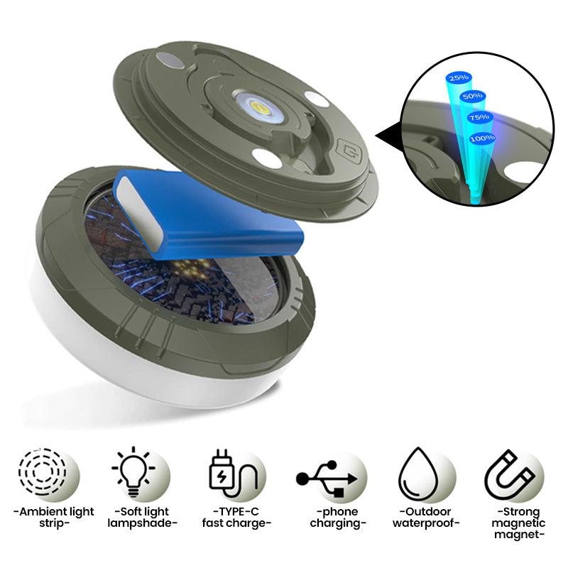 Belro waterproof portable string of outdoor lantern lights, stowable design, ideal for camping and outdoor lighting.