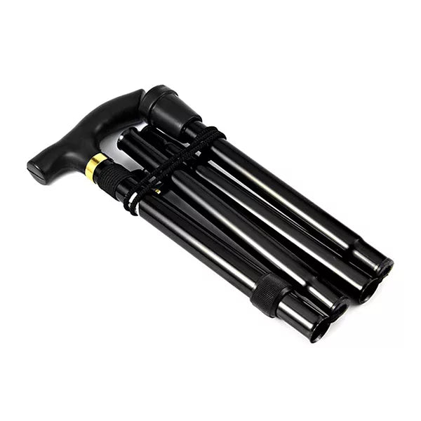 Belro foldable walking stick with adjustable height and ergonomic handle for comfortable support and easy portability.