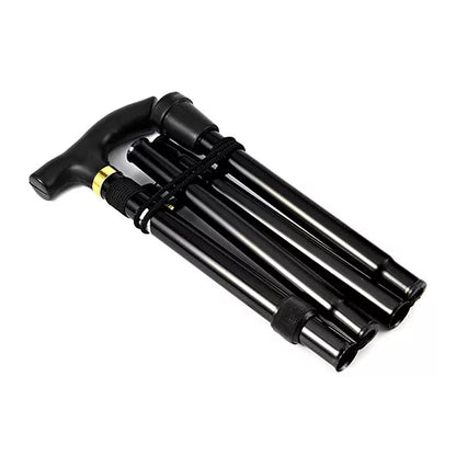 Belro foldable walking stick with adjustable height and ergonomic handle for comfortable support and easy portability.