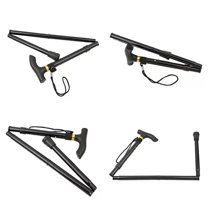 Belro foldable walking stick for health and mobility, featuring a lightweight, compact design with ergonomic handle.