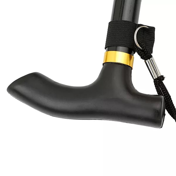 Belro foldable walking stick with ergonomic handle and adjustable height for easy mobility and support.