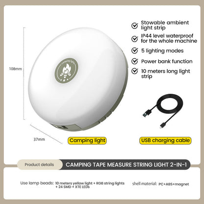 Belro waterproof portable string of outdoor lantern lights with stowable design, ideal for camping and outdoor lighting.