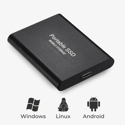Bowlift external SSD 128GB portable USB solid state drive with sleek black design and compact size for fast data transfer