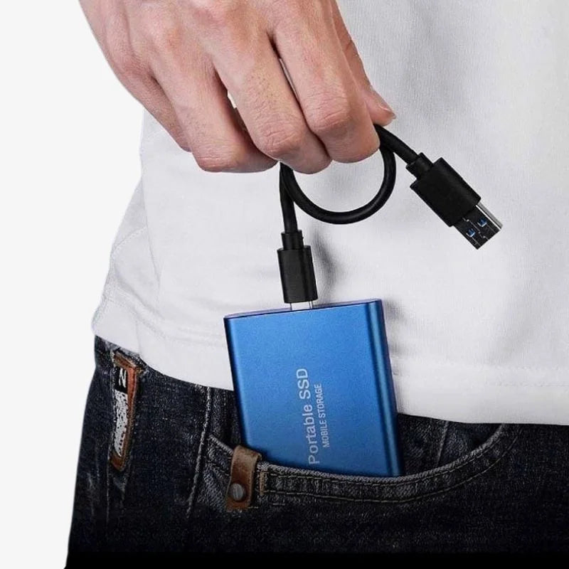 Bowlift 128GB external SSD, ultra-fast portable USB solid state drive with sleek black design and compact size