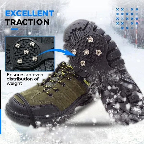 Belro universal non-slip gripper spikes for outdoor use, designed to provide extra traction and safety on slippery surfaces.