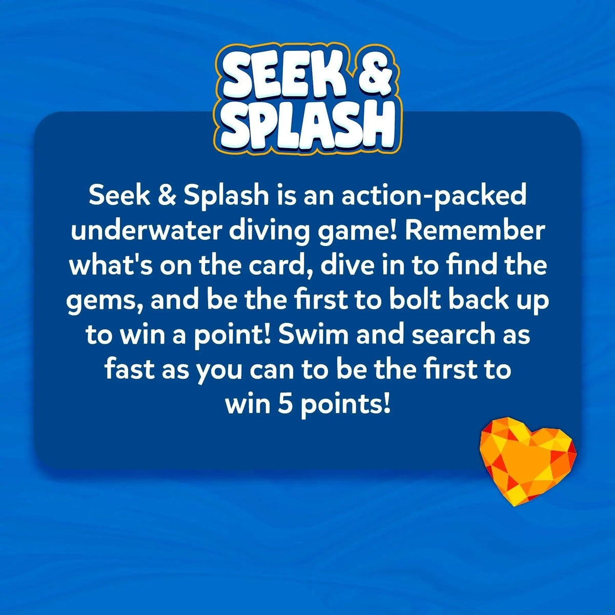 Mivoza underwater pool treasure hunt game with waterproof gems and cards, perfect for family water play and diving adventures.