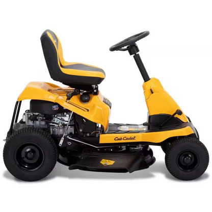 Cub Cadet 30-inch lawn mower with 10.5 HP Briggs & Stratton engine and hydrostatic drive, rear engine, gas-powered.