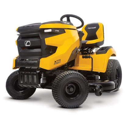 Casavibeo Cub Cadet 46-inch 22 HP gas-powered Enduro Series riding lawn mower with Kohler engine, shown with cutting deck and control panel.