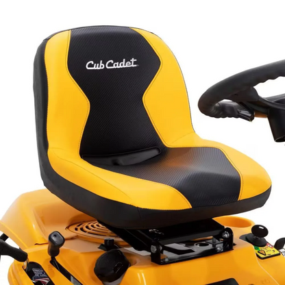 Cub Cadet 30-inch riding mower with 10.5 HP Briggs & Stratton engine and hydrostatic drive, gas-powered rear engine.