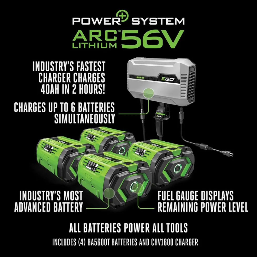Casavibeo EGO Power+ ZT4204L 42-inch 56V cordless zero-turn riding mower with a cutting deck and ergonomic seat.
