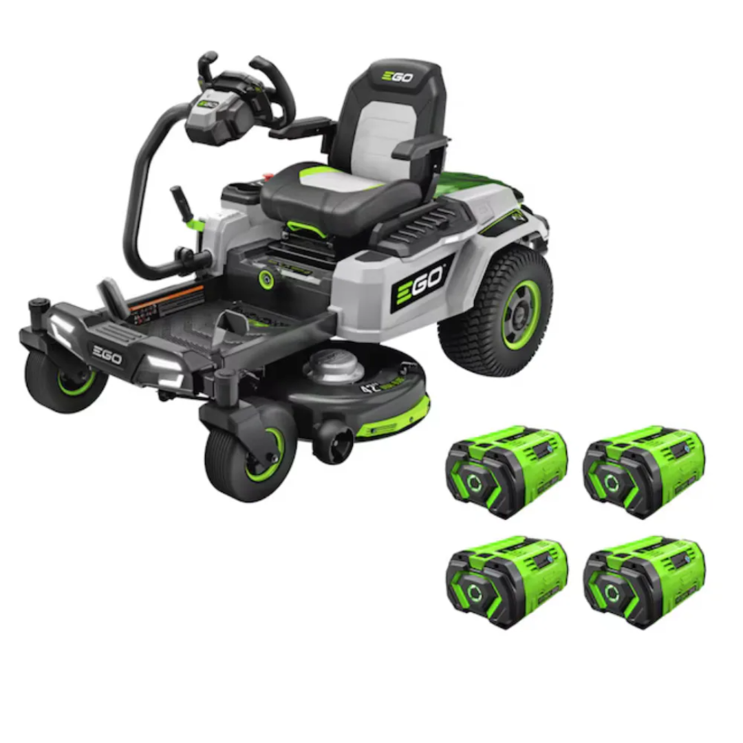 Casavibeo EGO POWER+ Z6 e-Steer 22 HP 42-inch 56V lithium-ion electric zero-turn riding lawn mower with cutting deck and control panel