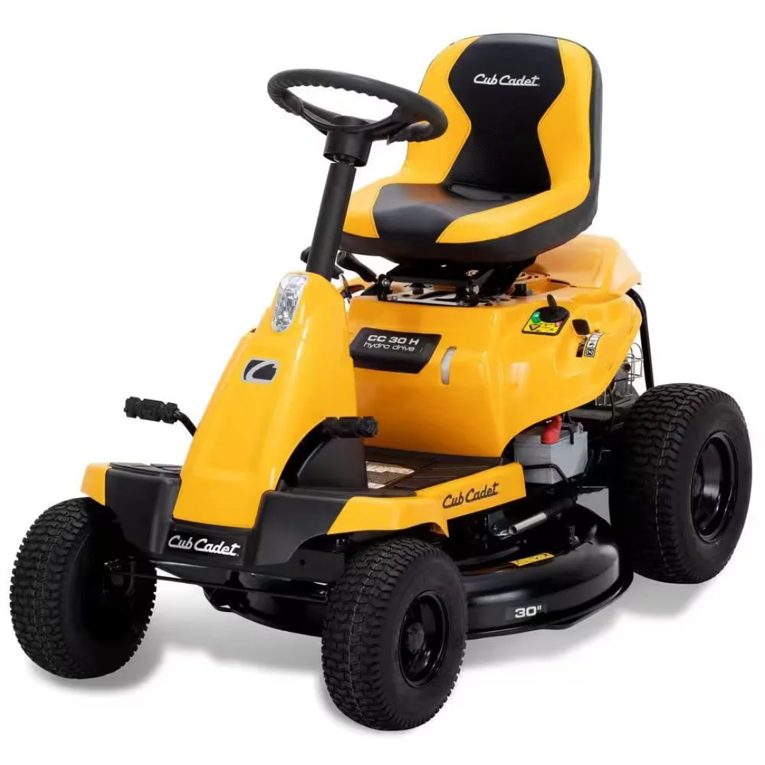 Casavibeo Cub Cadet 30-inch lawn mower with 10.5 HP Briggs & Stratton engine and hydrostatic drive for efficient mowing.