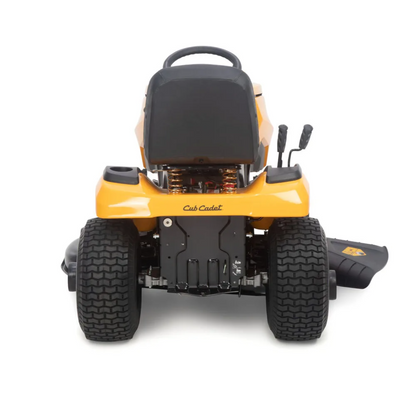 Casavibeo Cub Cadet 46-inch riding lawn mower with 22 HP Kohler gas engine, featuring a spacious cutting deck and ergonomic controls.