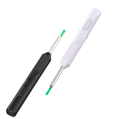 Belro ear cleaning picker with camera showing a close-up of the device and built-in camera lens for safe ear inspection.