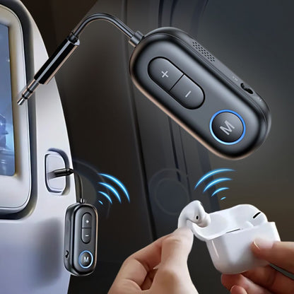 Belro wireless Bluetooth 5.4 audio transmitter and receiver airplane adapter with microphone, compact electronic audio device