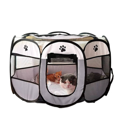 Belro cat and small dog tent for indoor and outdoor use, cozy pet shelter in natural fabric with open front design.
