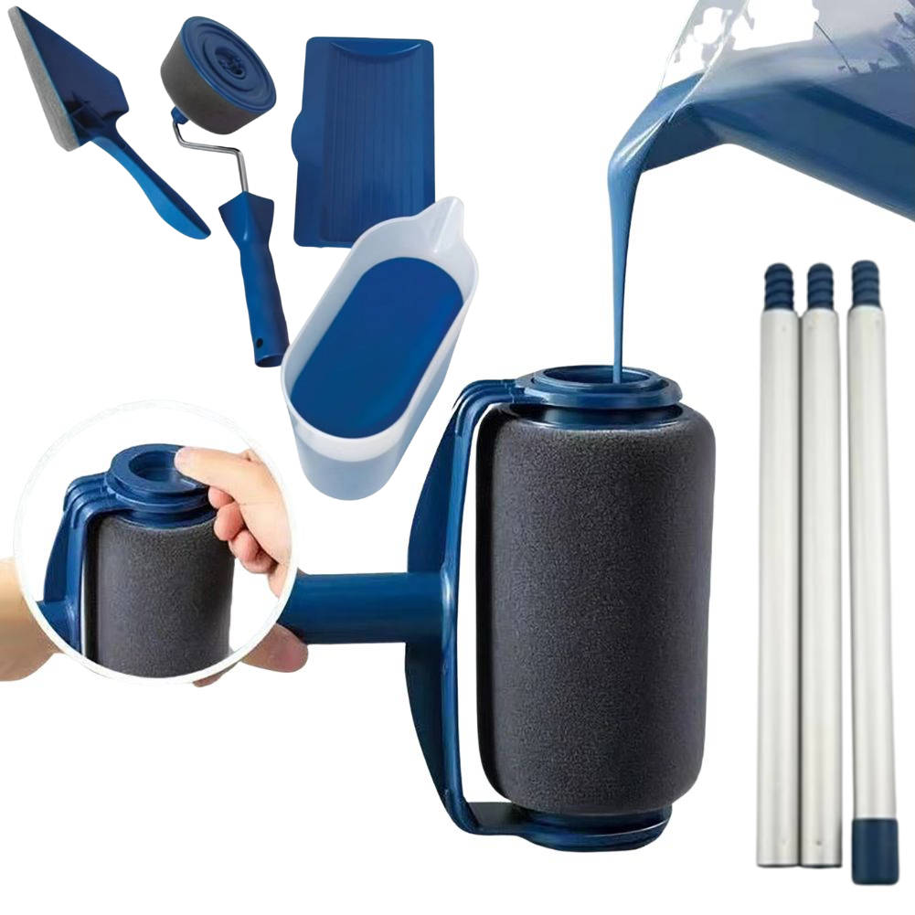 Belro Paint Roller Brush Kit with multiple rollers and handles, ideal for smooth interior and exterior wall painting projects.