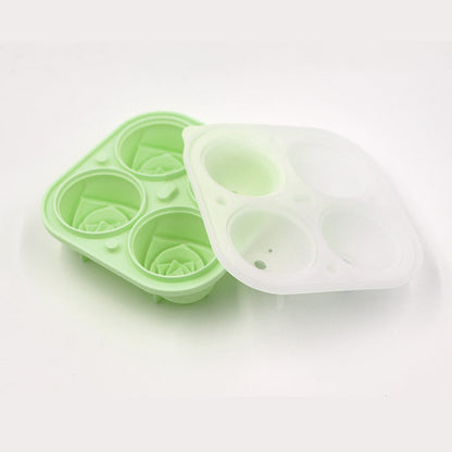 Belro 2-Stage Push In Ice Cube Tray for kitchen and dining, with clear silicone design and multiple ice cube compartments.