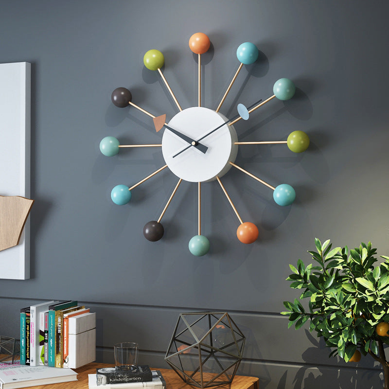 Large decorative silent wall clock by Belro, perfect for living room decor with a modern, minimalist design.