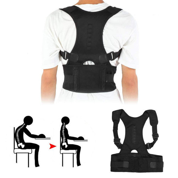Belro posture corrector suspenders for men and women, supporting back posture with adjustable straps and comfortable fit.