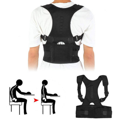 Belro posture corrector suspenders for men and women, supporting back posture with adjustable straps and comfortable fit.