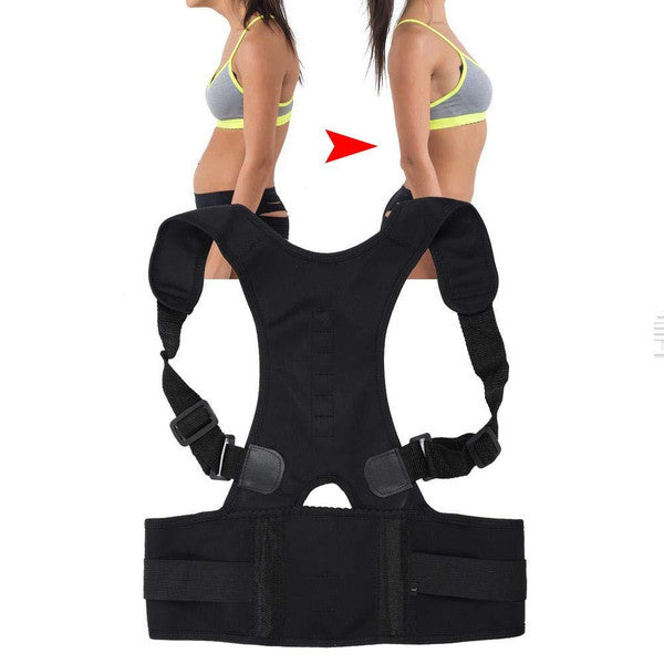 Belro posture corrector suspenders for men and women, adjustable accessories to improve back alignment and posture.
