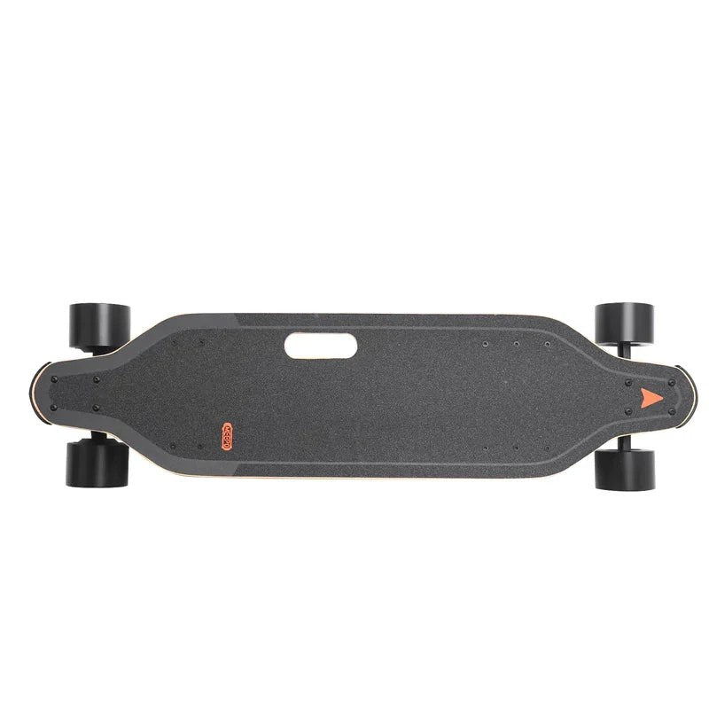 Casavibeo MEEPO V5 electric scooter front view with handlebar and display in a modern urban setting.