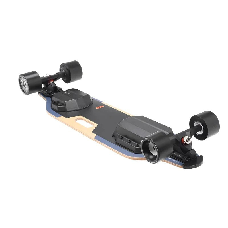 Casavibeo MEEPO V5 electric scooter with sleek black design, front view showing handlebar and compact frame.