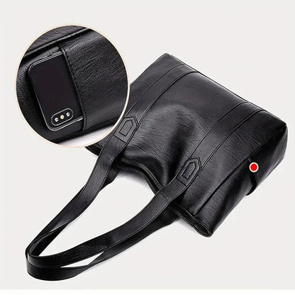 Leather shoulder bag by BowLift with vintage chic style, smooth surface, soft texture, and retro elegance for Damen.