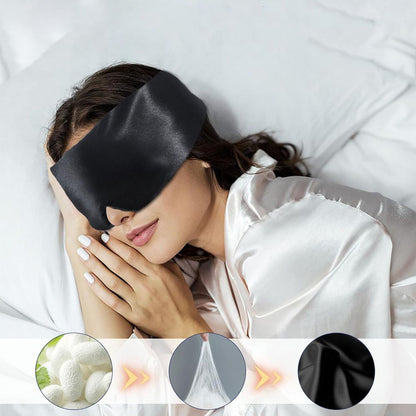 Belro silk sleep mask in soft, smooth fabric, designed for comfortable, restful sleep and eye comfort.