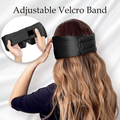 Belro Silk Sleep Mask in soft, luxurious silk with an adjustable strap for comfortable sleep and relaxation.